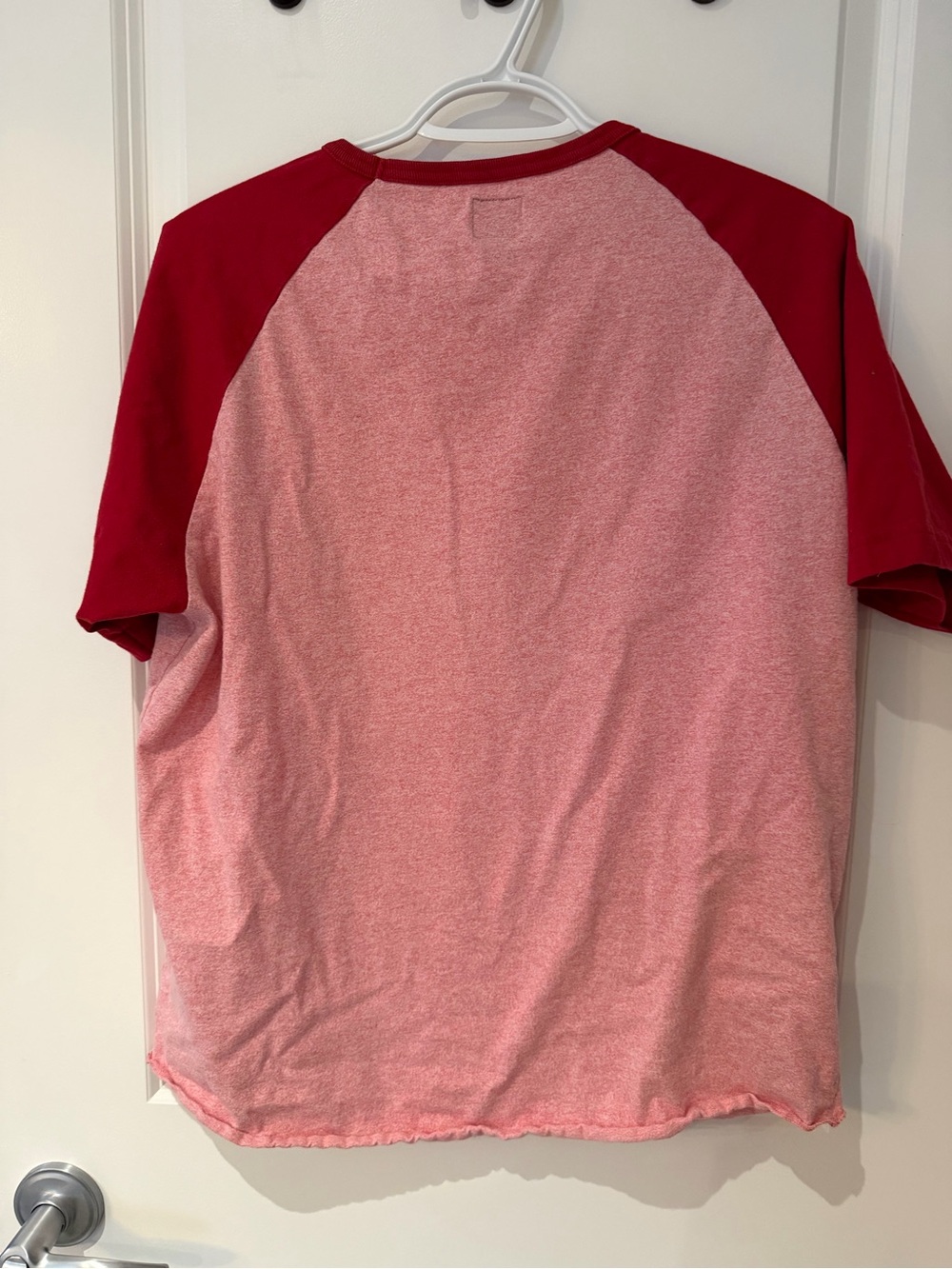 Roots Pink and Red Varsity Raglan Tee - Picture 2 of 2
